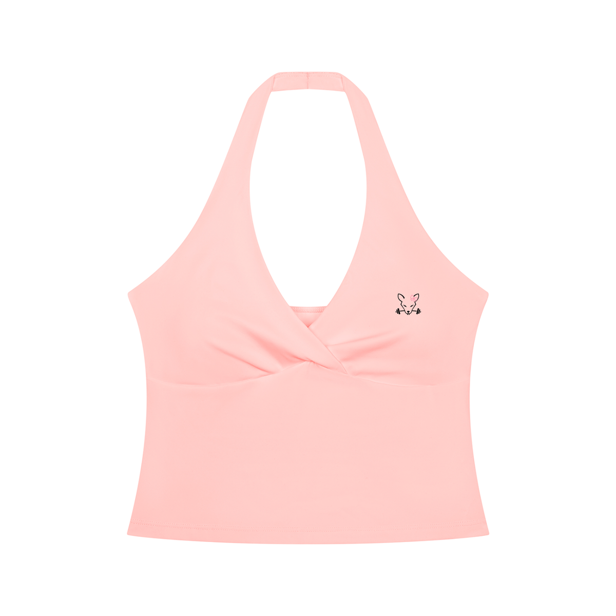 The Gym Rat Women’s Halter Cross-Over Crop Top