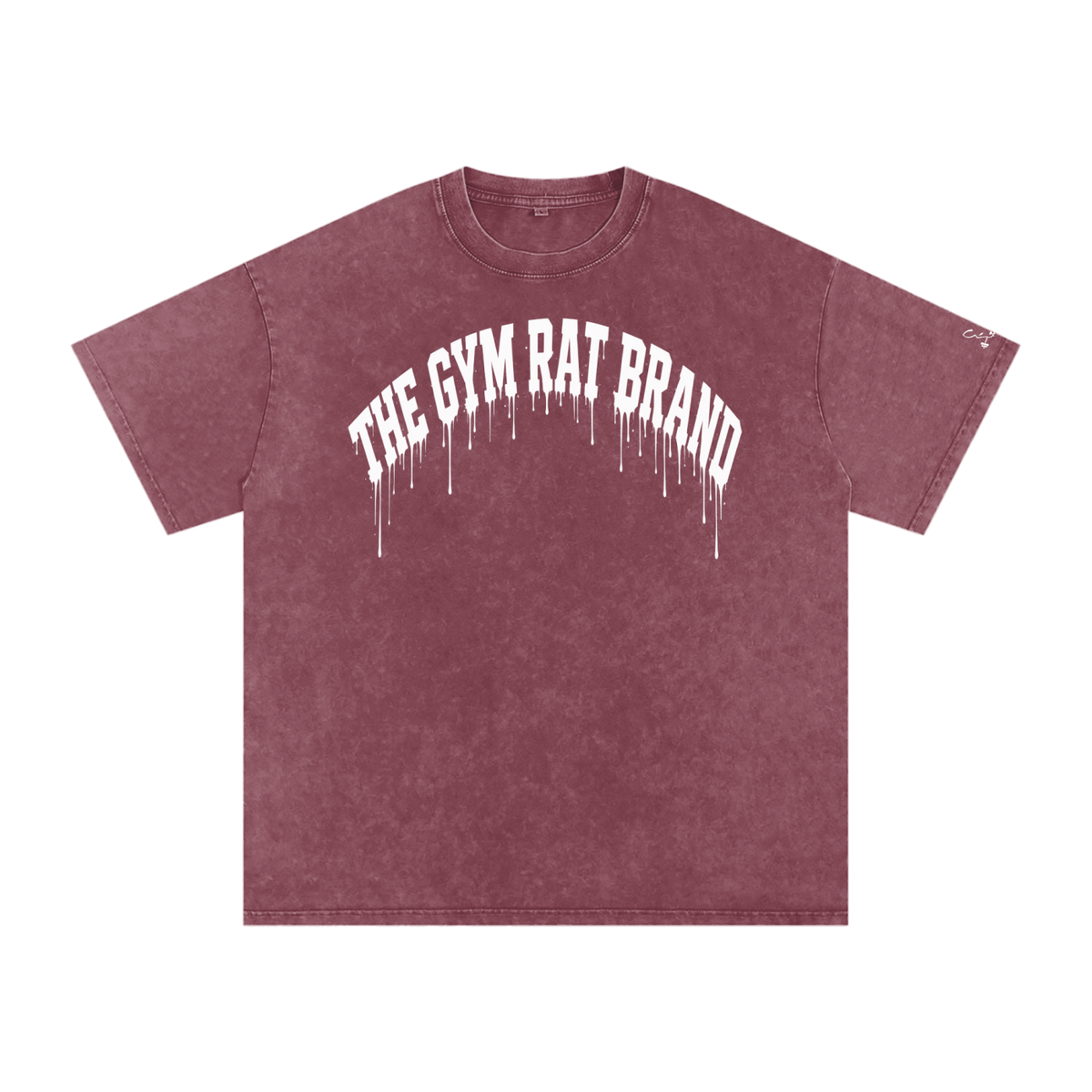 Women’s Oversize The Gym Rat Brad Drip Vintage Snow Wash Tee