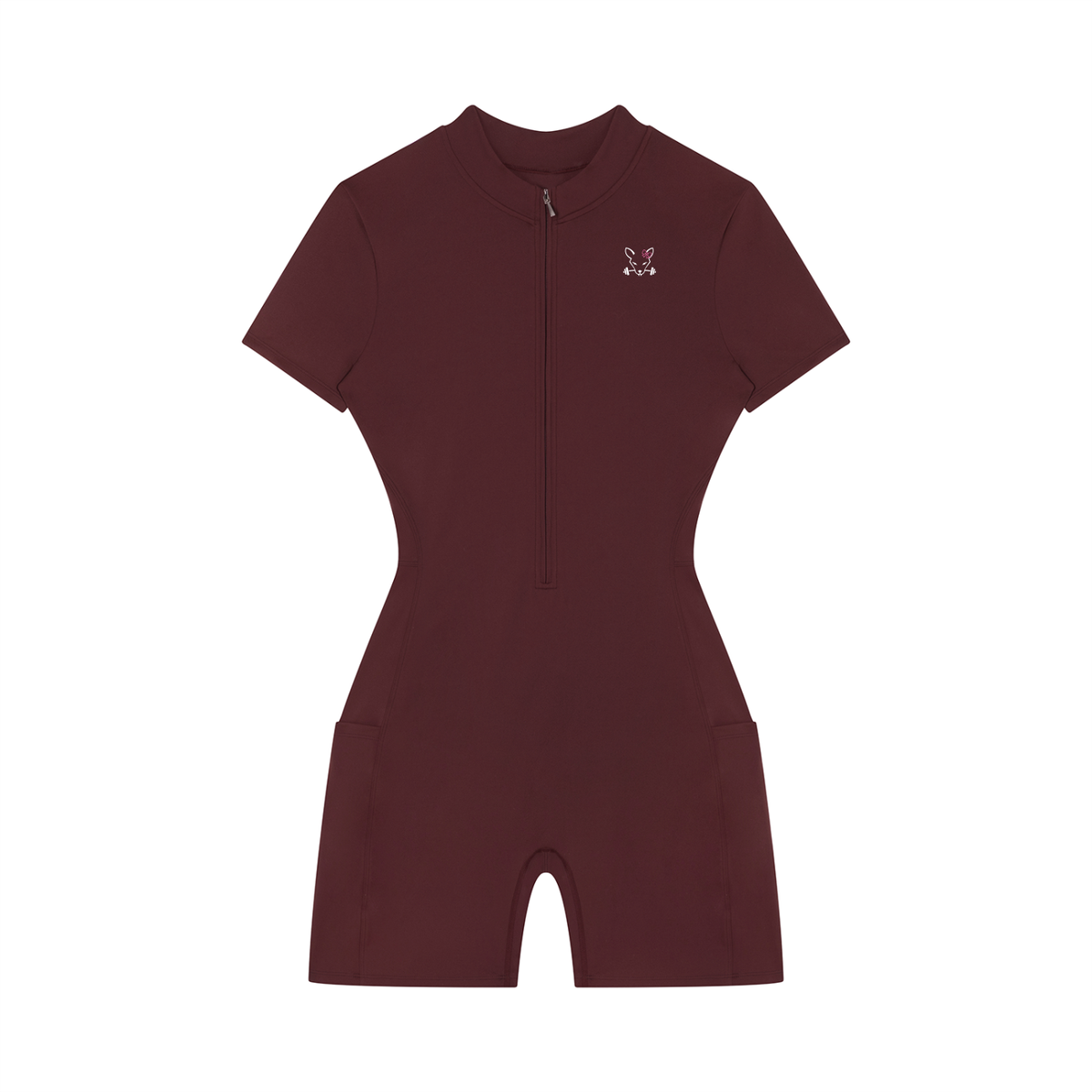 Women’s Logo Zip-Up Short Sleeve Performance Romper