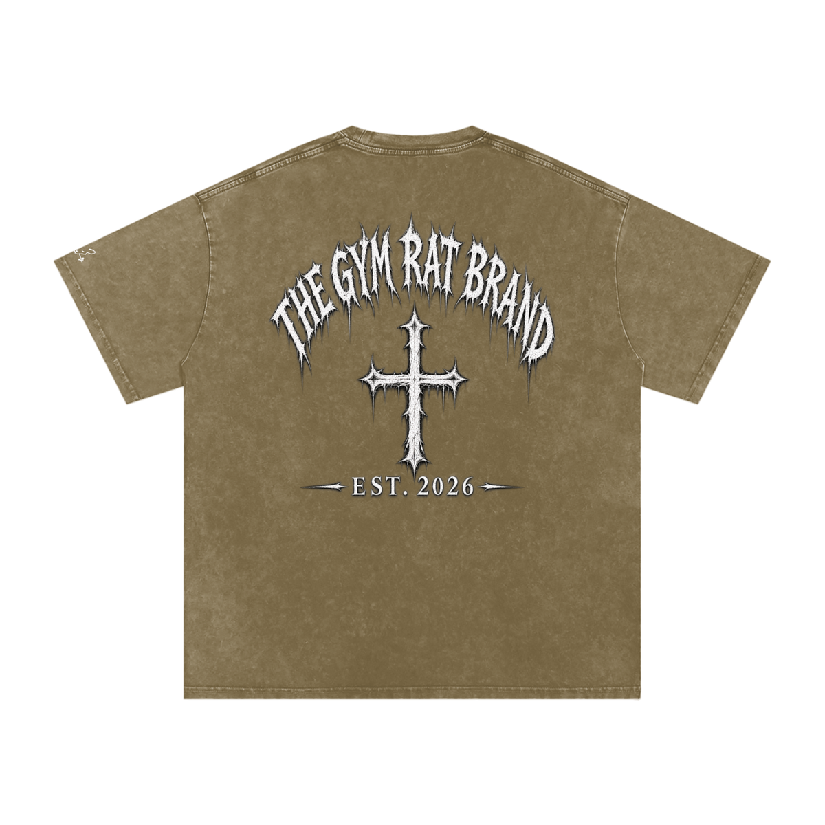 Mens The Gym Rat Brand Cross Oversize Tee