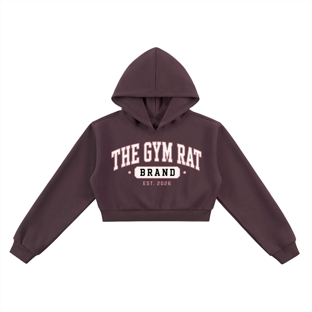 Women’s The Gym Rat Brand Varsity Heavyweight Cropped Hoodie