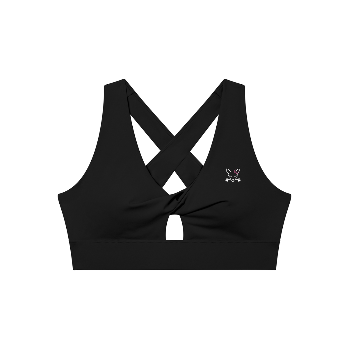 Women's Twist Front V-Neck Sports Bra