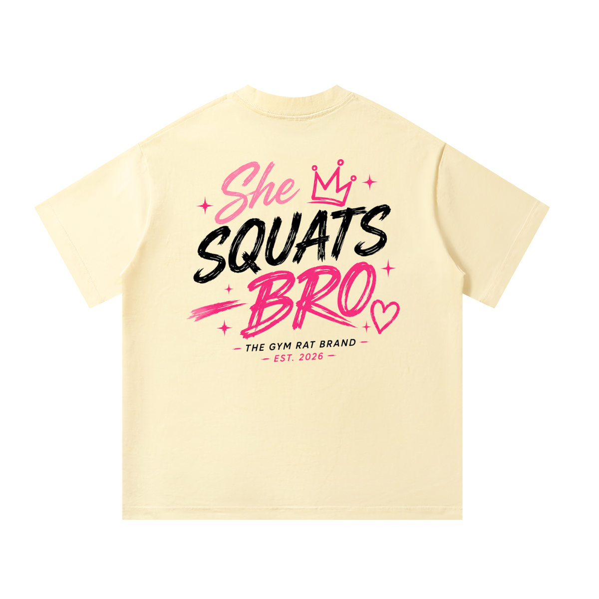 Women’s She Squats Bro Heavyweight Oversized T-Shirt
