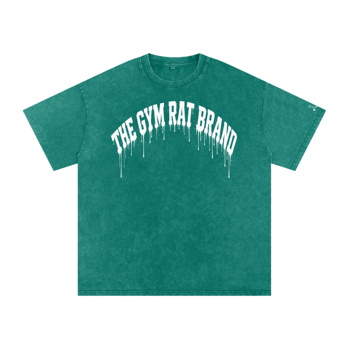 Mens The Gym Rat Brand Drip Oversize Tee