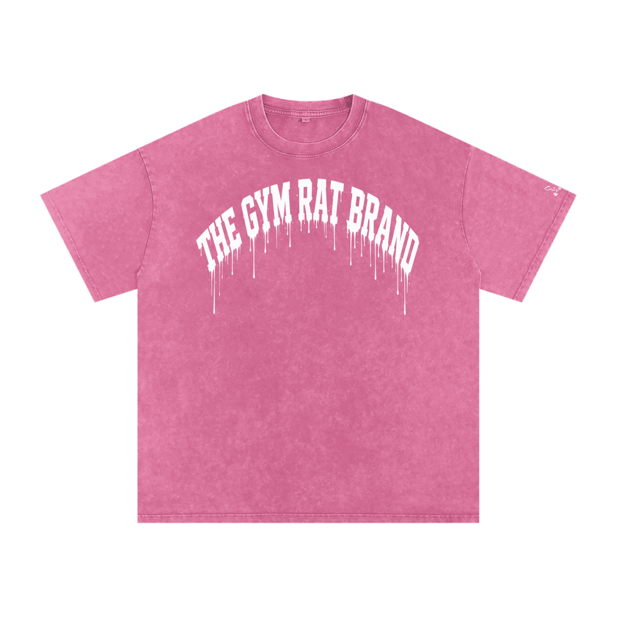 Mens The Gym Rat Brand Drip Oversize Tee
