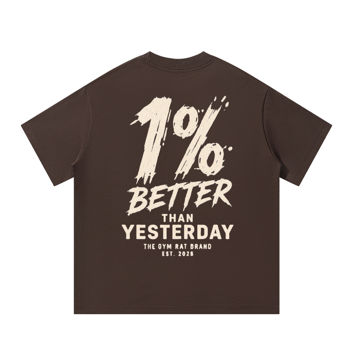 Men’s 1% Better Than Yesterday Heavyweight Oversized T-Shirt