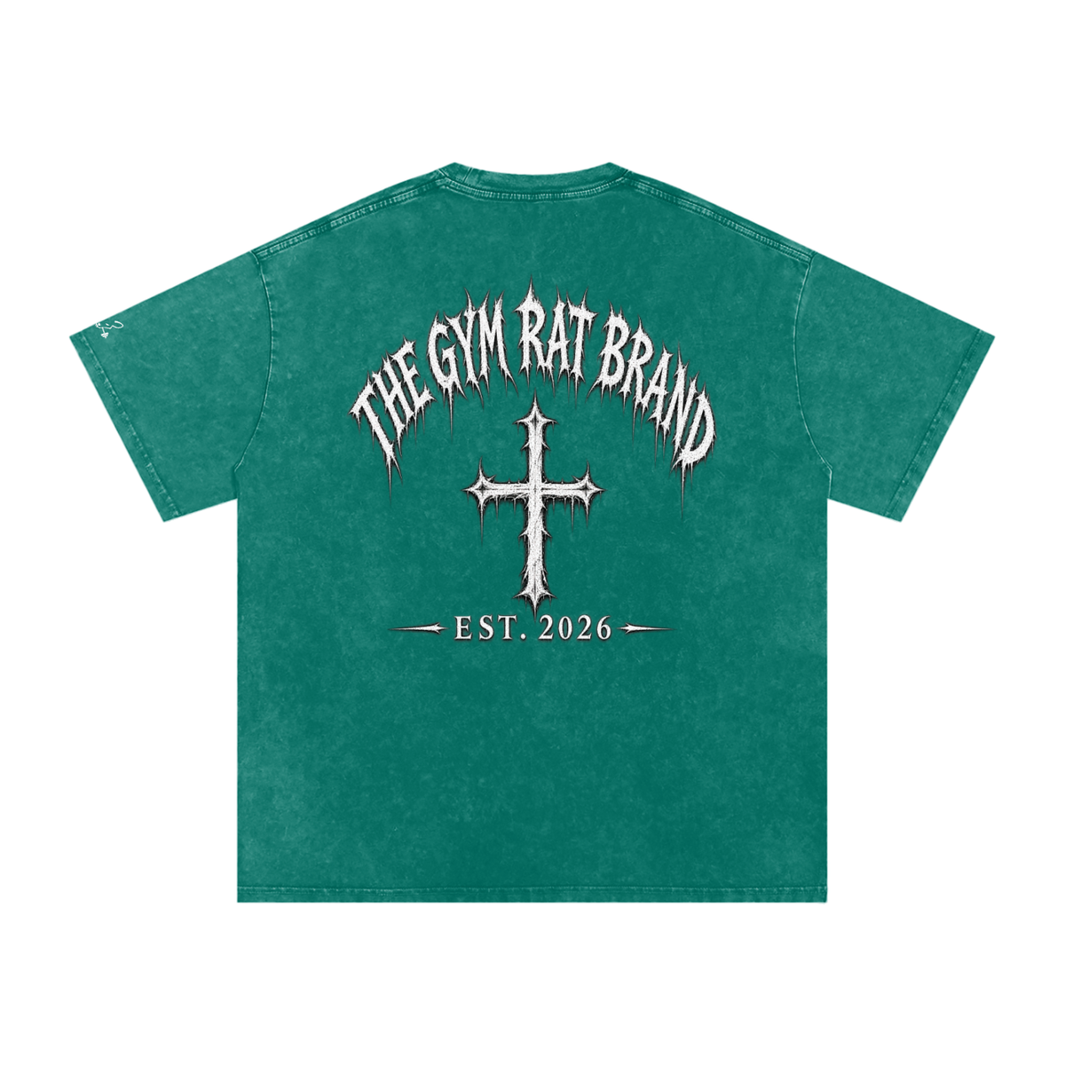 Mens The Gym Rat Brand Cross Oversize Tee