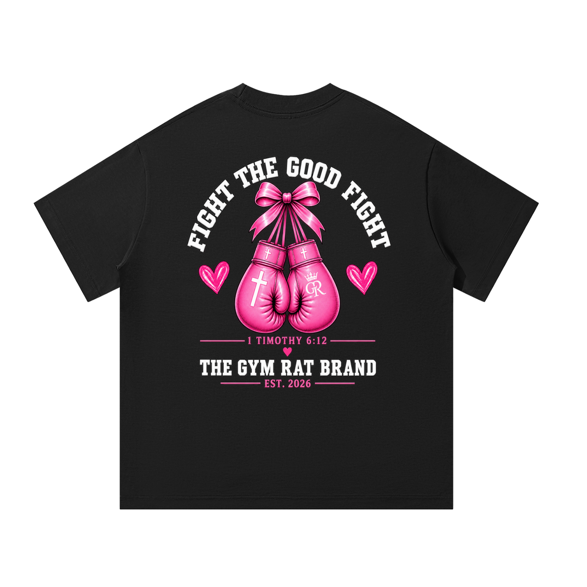 Women’s Armor of God Fight the Good Fight Heavyweight Oversized Tee