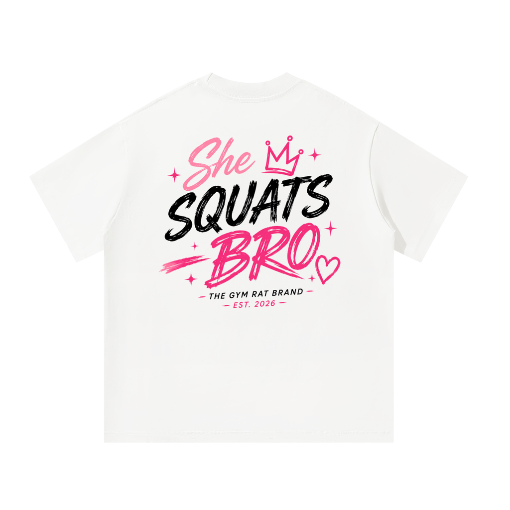 Women’s She Squats Bro Heavyweight Oversized T-Shirt
