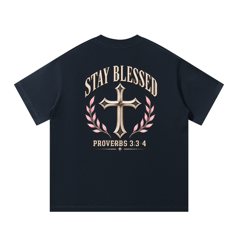 Women’s “Stay Blessed” Armor of God Heavyweight Oversized Tee