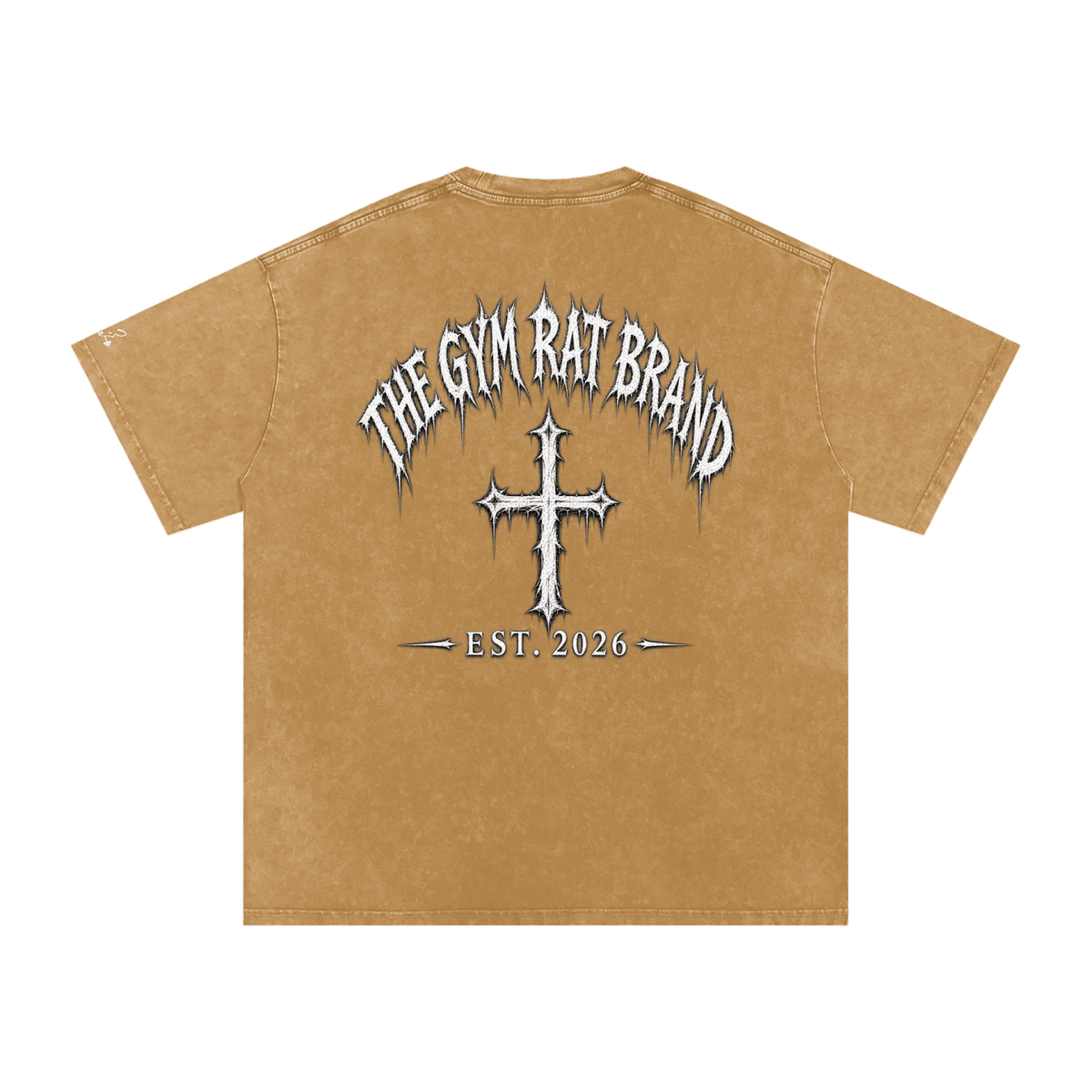 Mens The Gym Rat Brand Cross Oversize Tee
