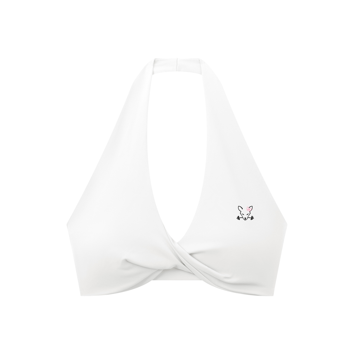 Women's Pleated Halter Sports Bra