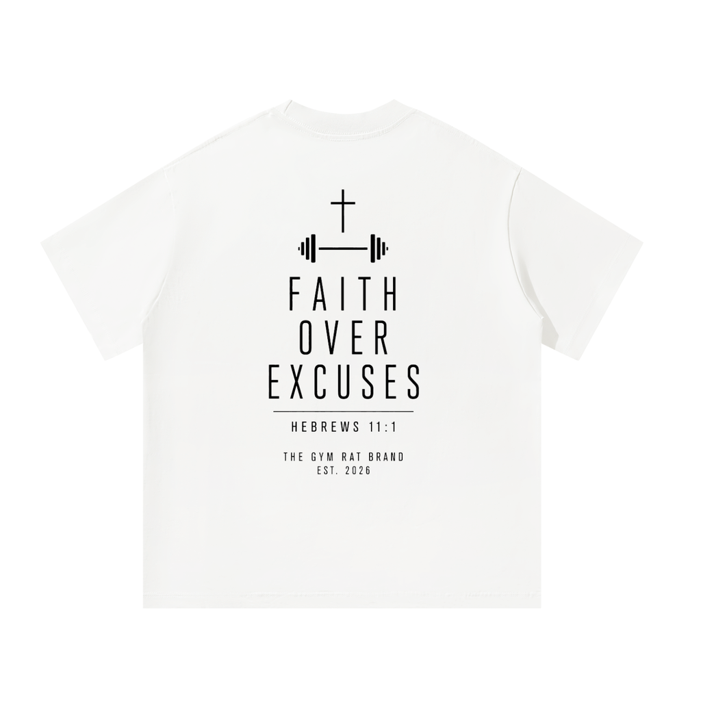 Men’s Armor of God Faith Over Excuse's Heavyweight Oversized Tee