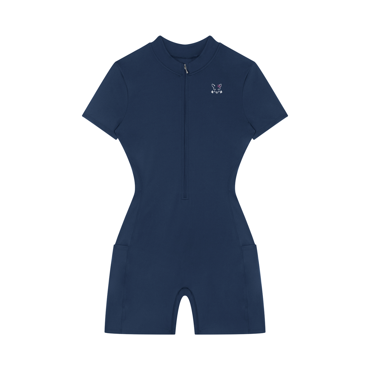 Women’s Logo Zip-Up Short Sleeve Performance Romper