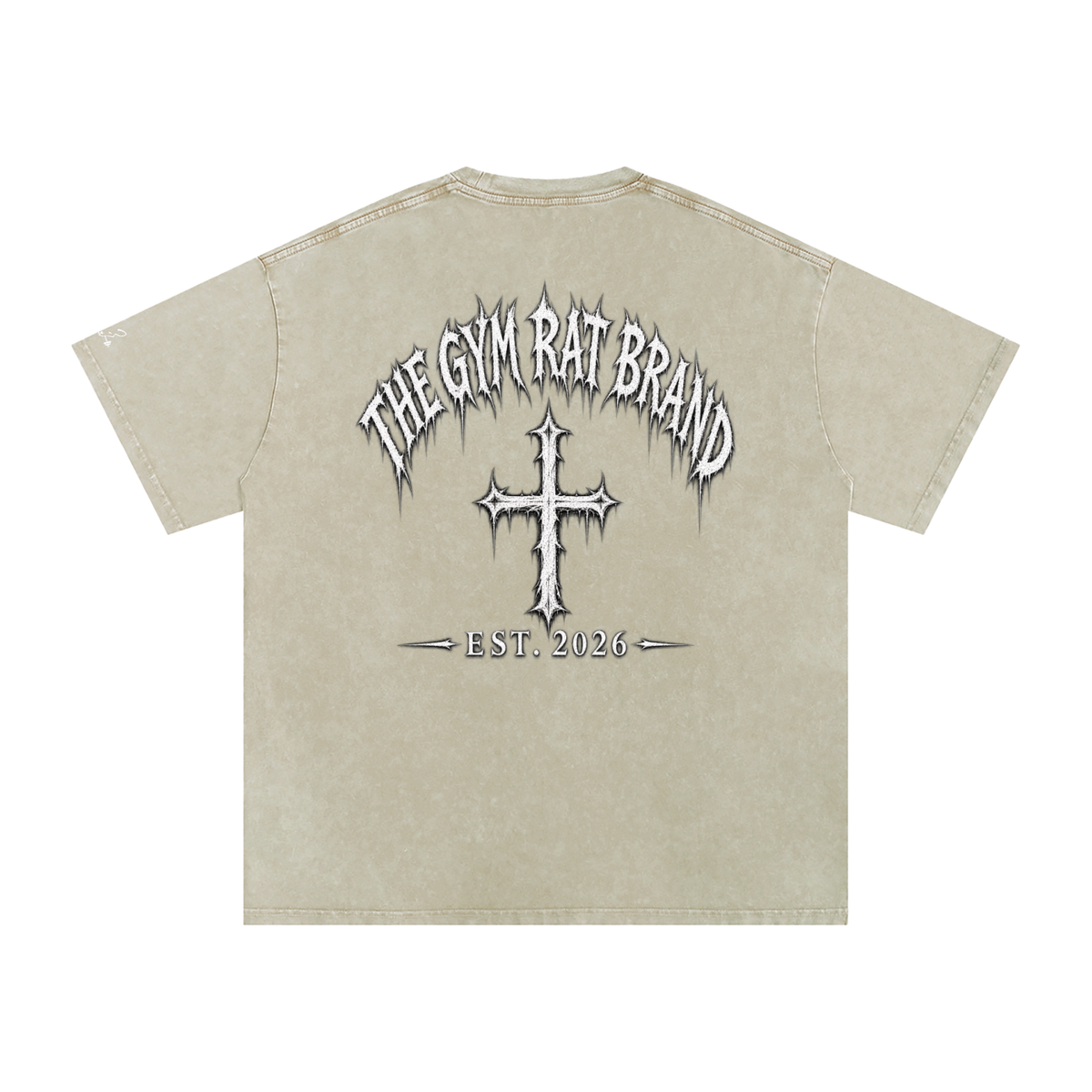 Mens The Gym Rat Brand Cross Oversize Tee