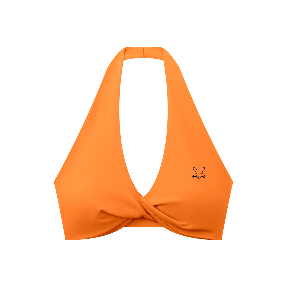 Women's Pleated Halter Sports Bra