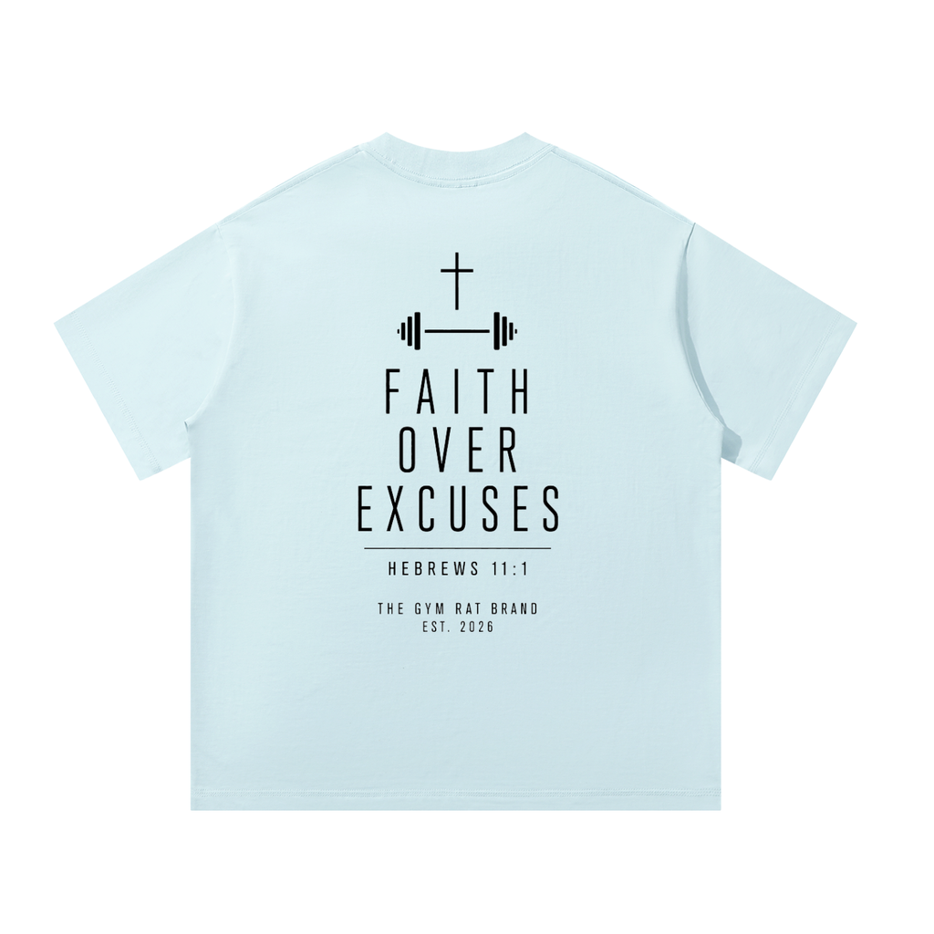 Men’s Armor of God Faith Over Excuse's Heavyweight Oversized Tee
