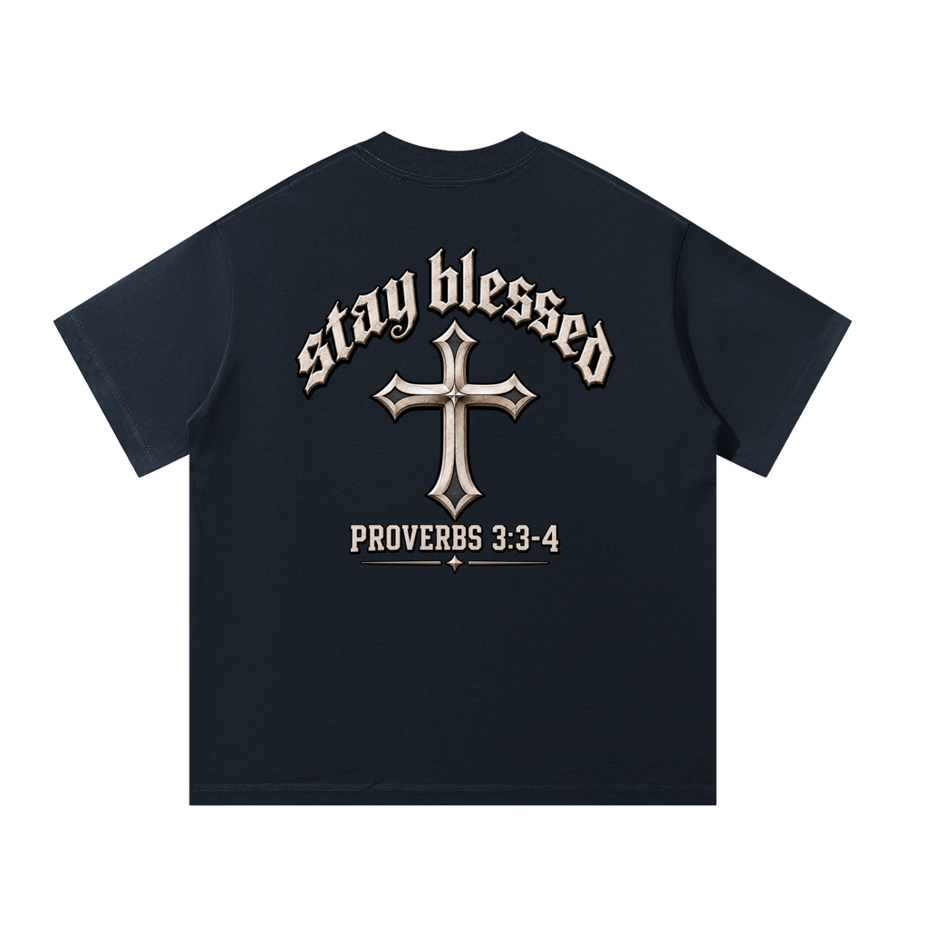Men’s “Stay Blessed” Armor of God Heavyweight Oversized Tee