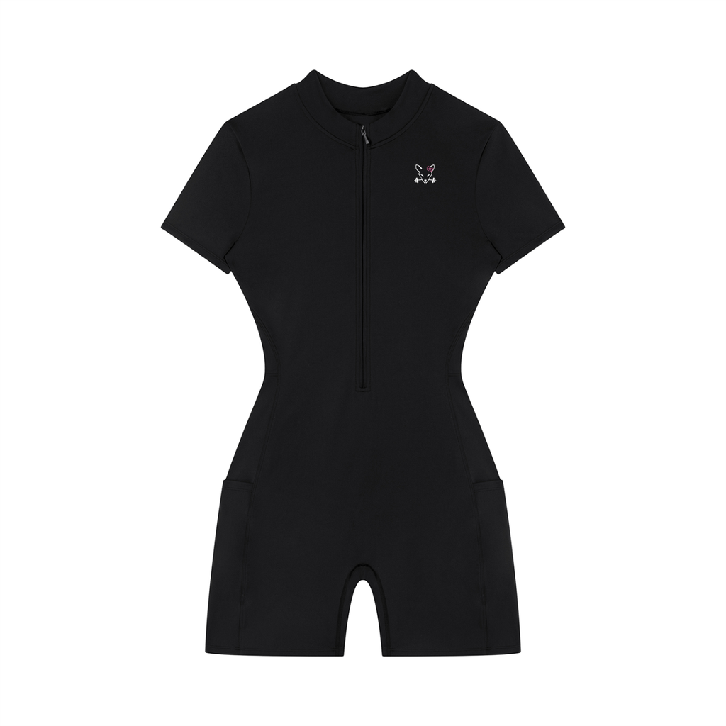 Women’s Logo Zip-Up Short Sleeve Performance Romper