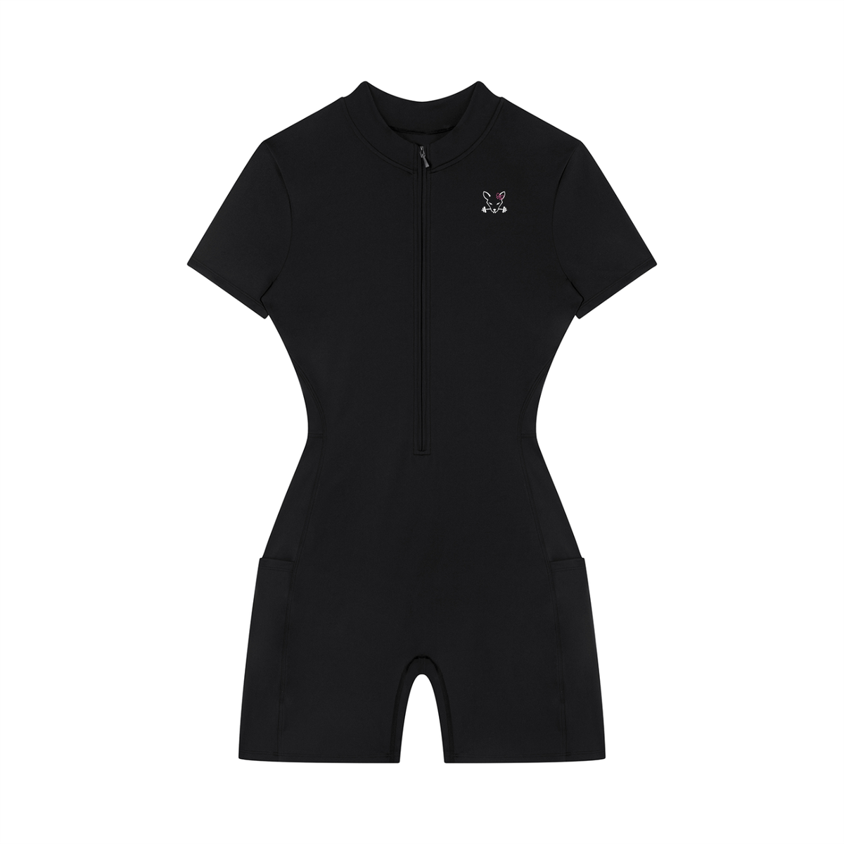 Women’s Logo Zip-Up Short Sleeve Performance Romper