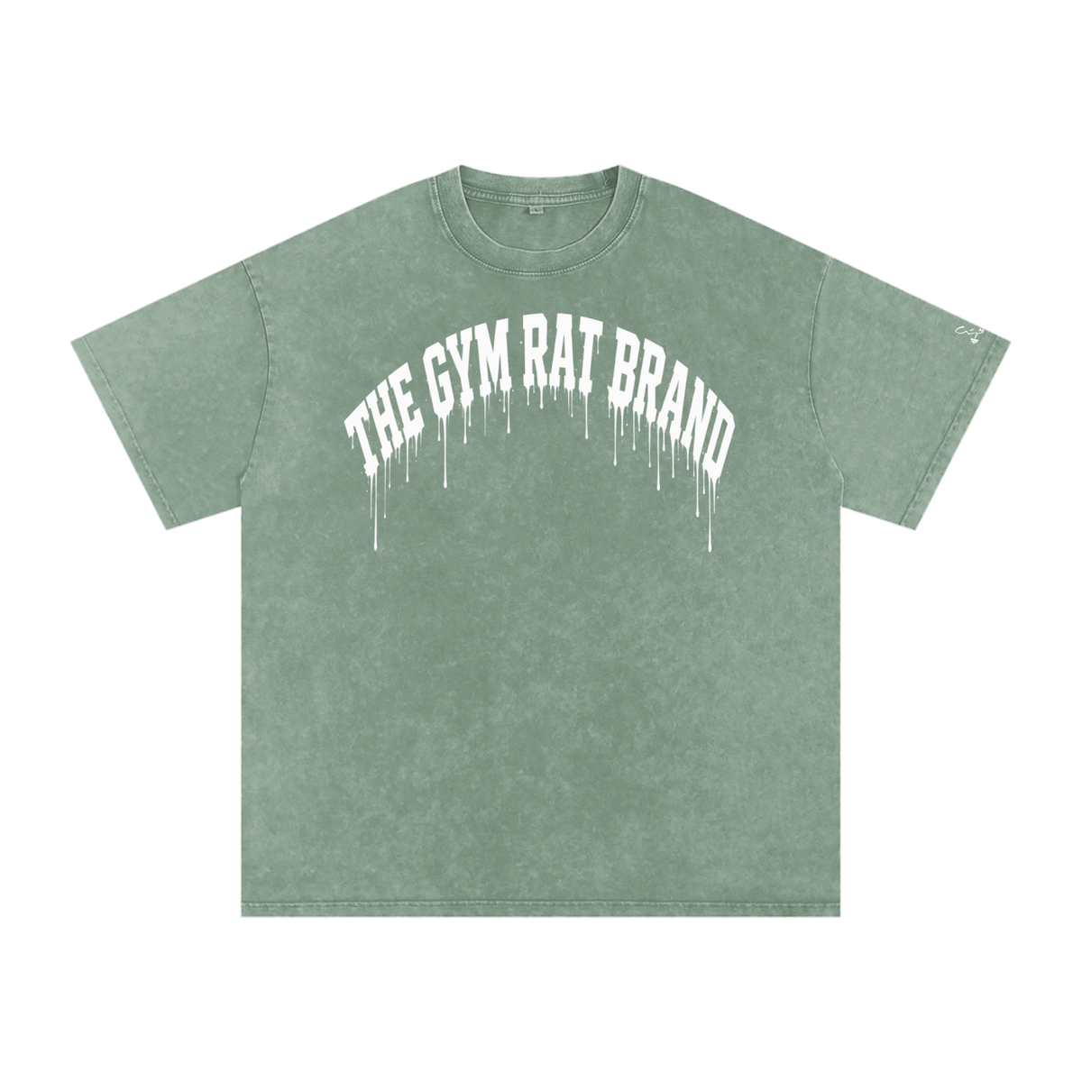 Mens The Gym Rat Brand Drip Oversize Tee