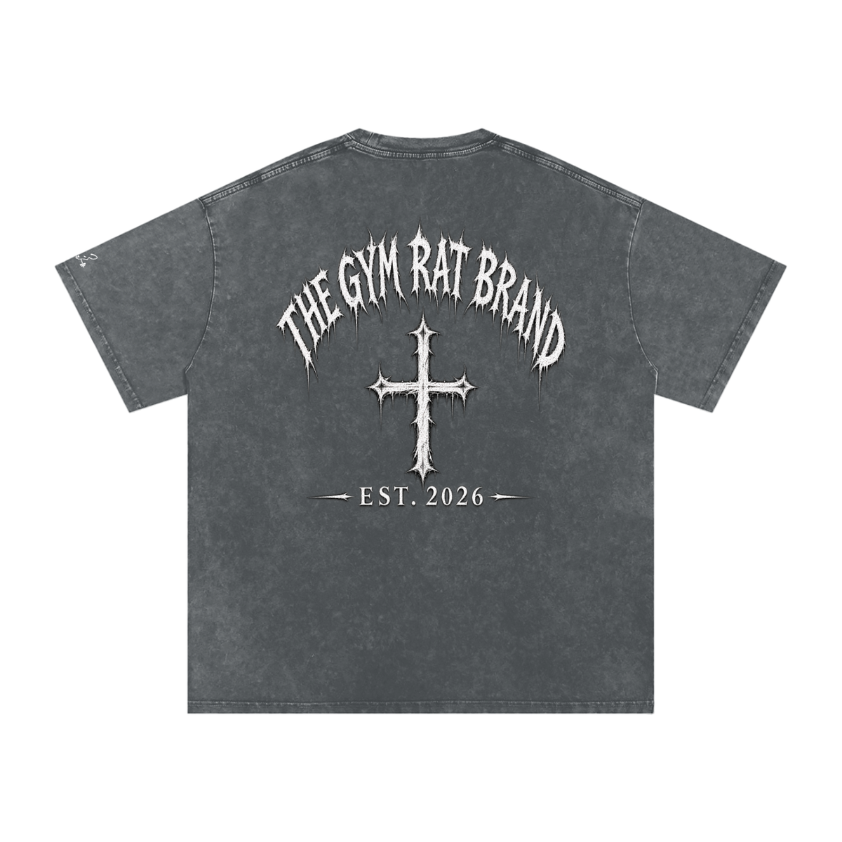 Mens The Gym Rat Brand Cross Oversize Tee