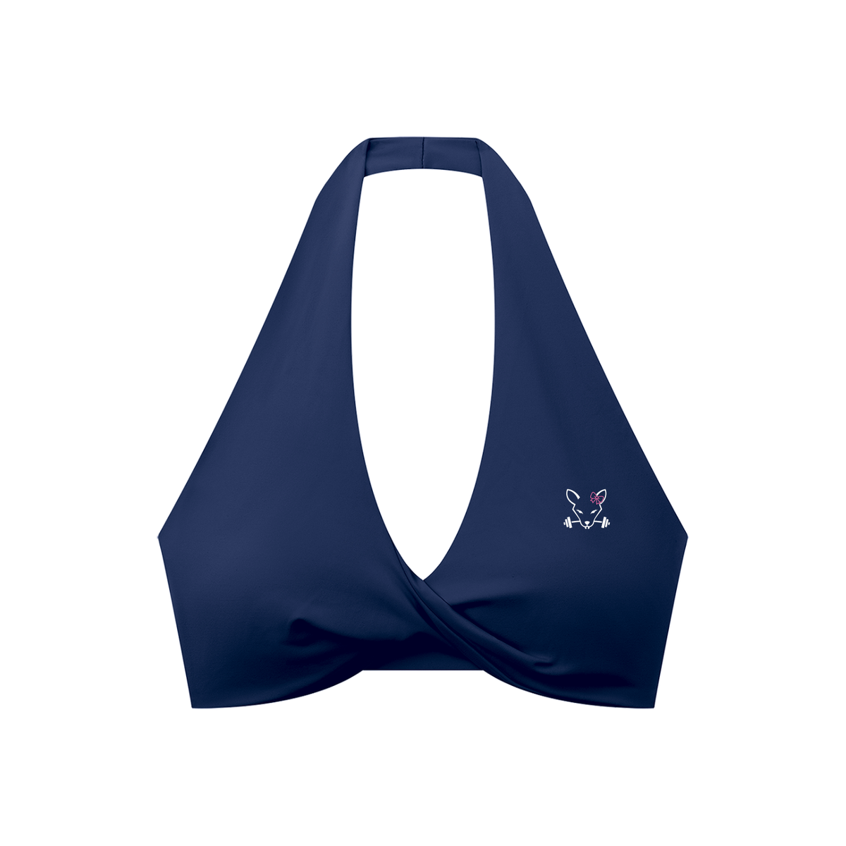 Women's Pleated Halter Sports Bra