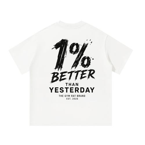 Men’s 1% Better Than Yesterday Heavyweight Relaxed T-Shirt