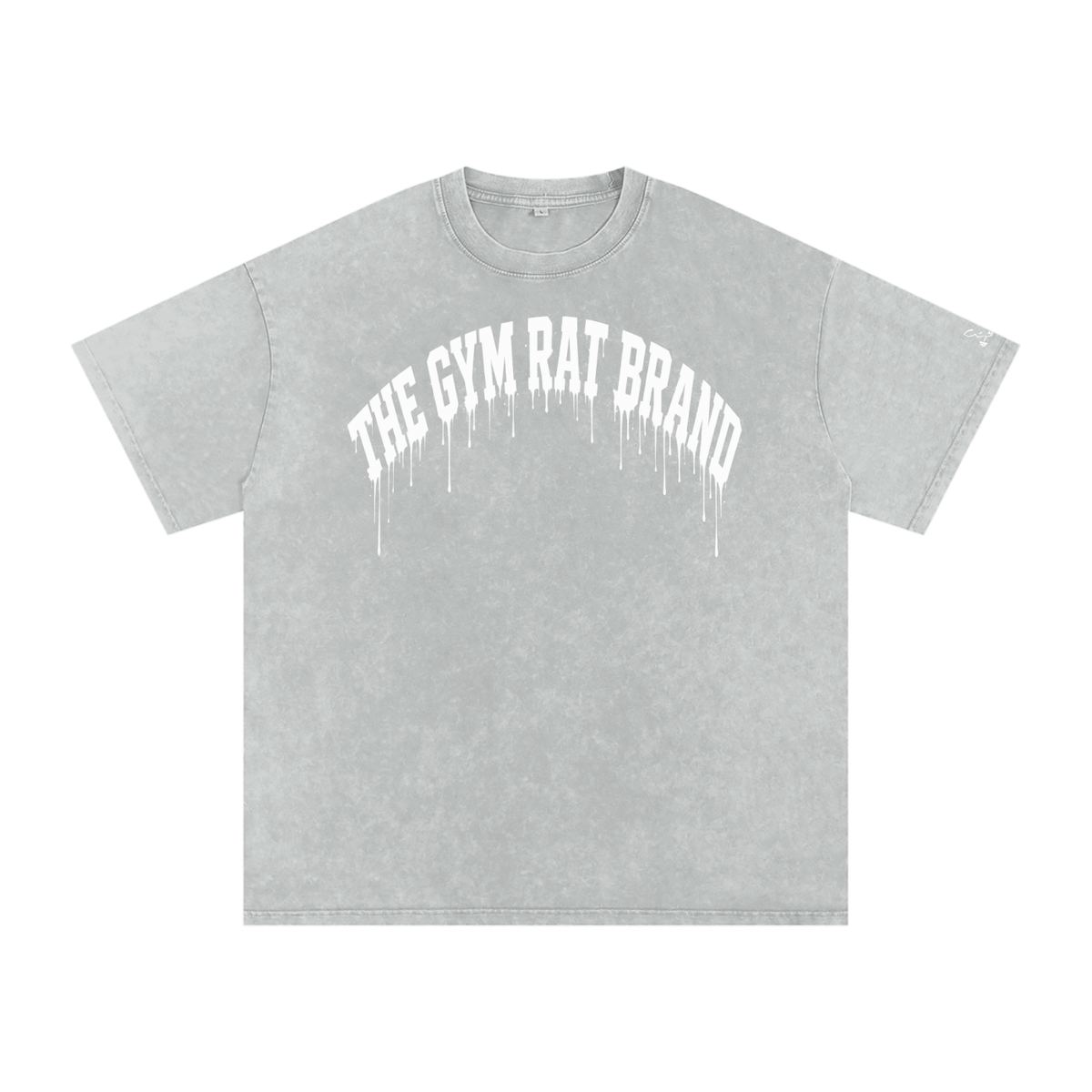 Mens The Gym Rat Brand Drip Oversize Tee