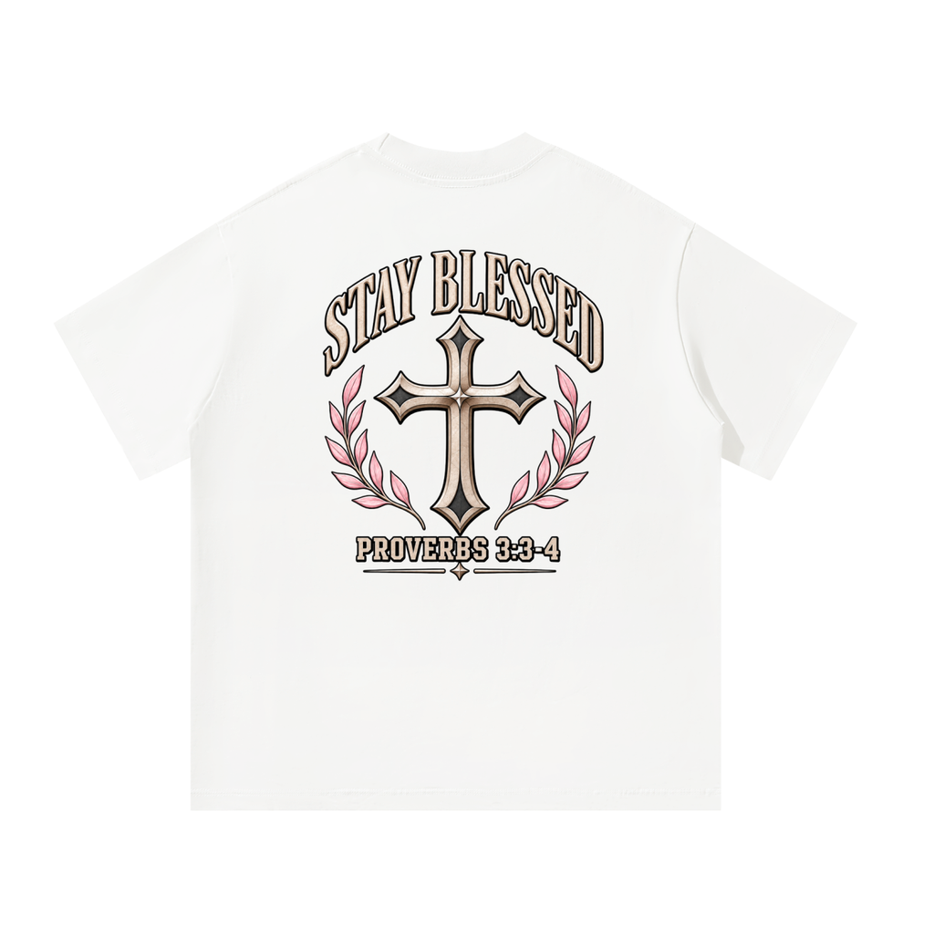Women’s “Stay Blessed” Armor of God Heavyweight Oversized Tee