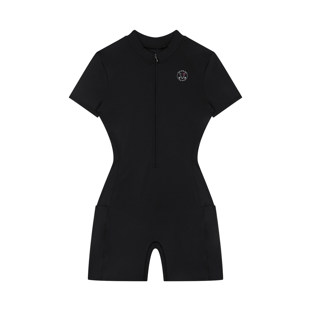 Women’s Stamp Zip-Up Short Sleeve Performance Romper
