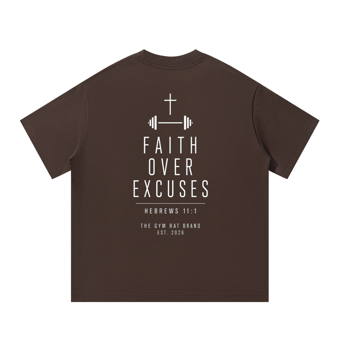 Men’s Armor of God Faith Over Excuse's Heavyweight Oversized Tee