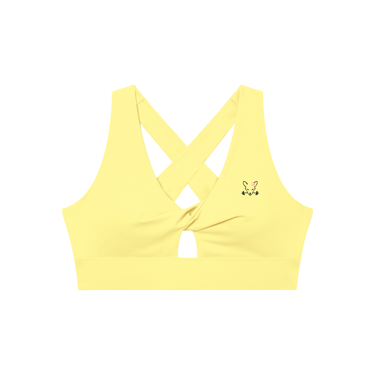 Women's Twist Front V-Neck Sports Bra