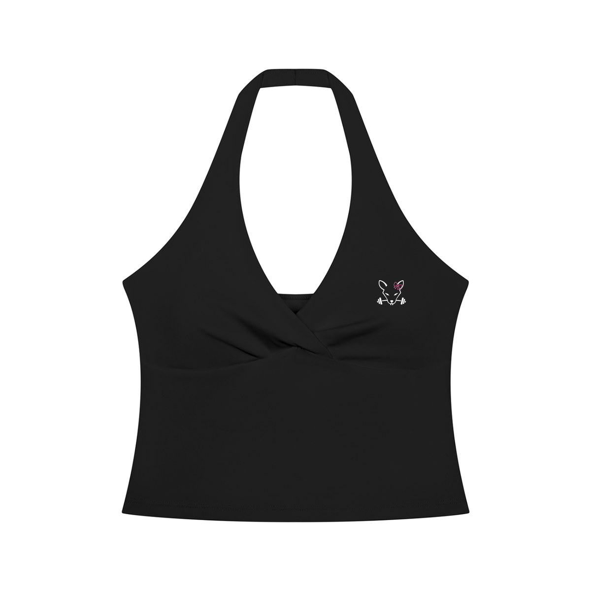 The Gym Rat Women’s Halter Cross Over Crop Top
