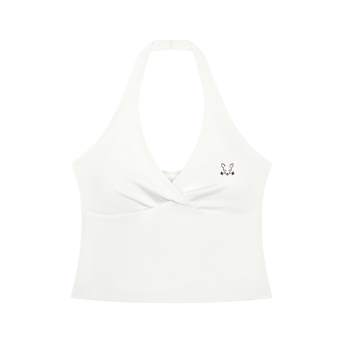The Gym Rat Women’s Halter Cross-Over Crop Top