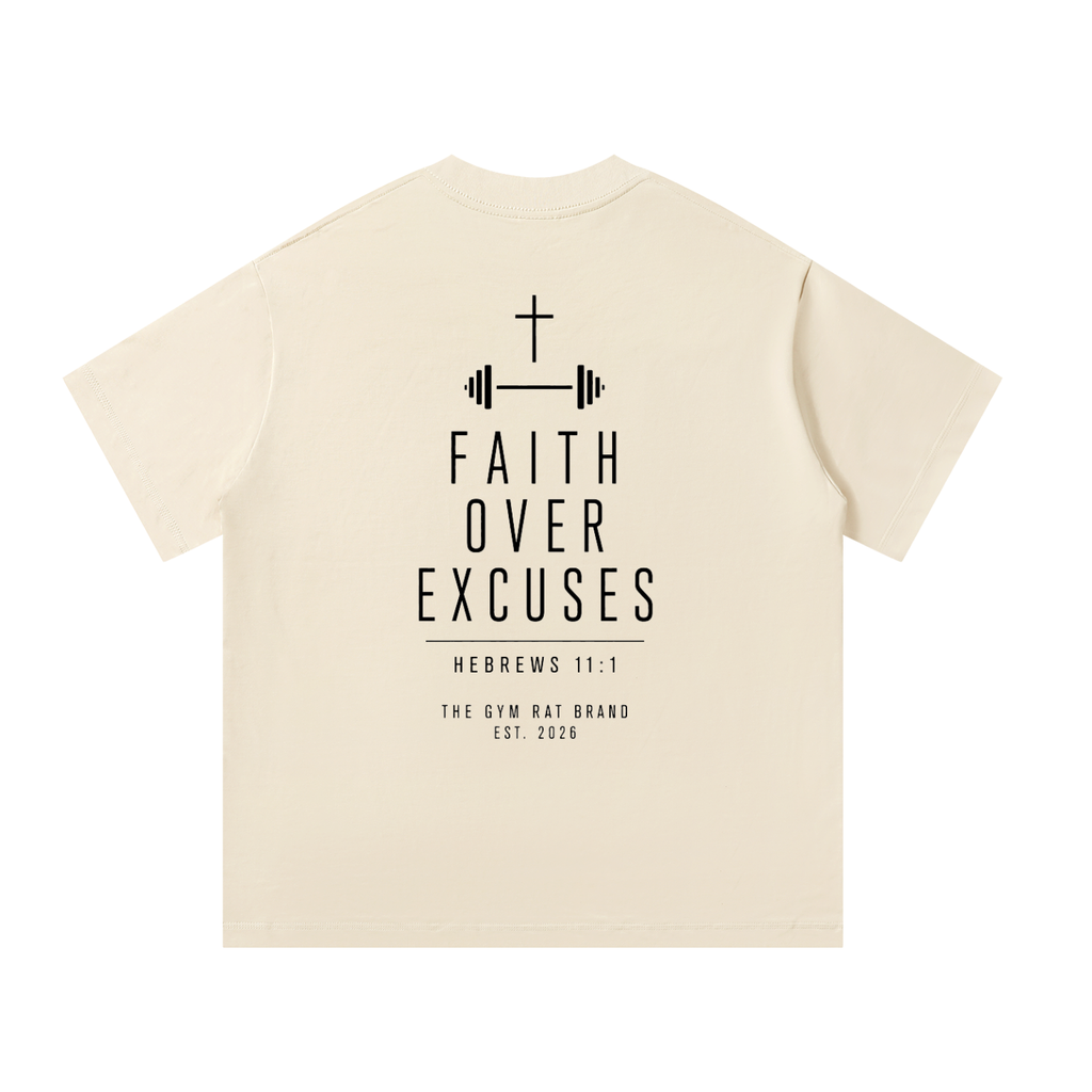 Men’s Armor of God Faith Over Excuse's Heavyweight Oversized Tee
