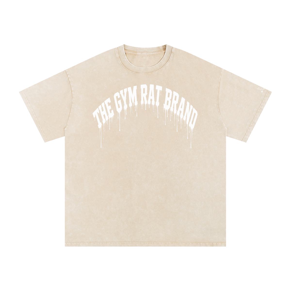 Mens The Gym Rat Brand Drip Oversize Tee