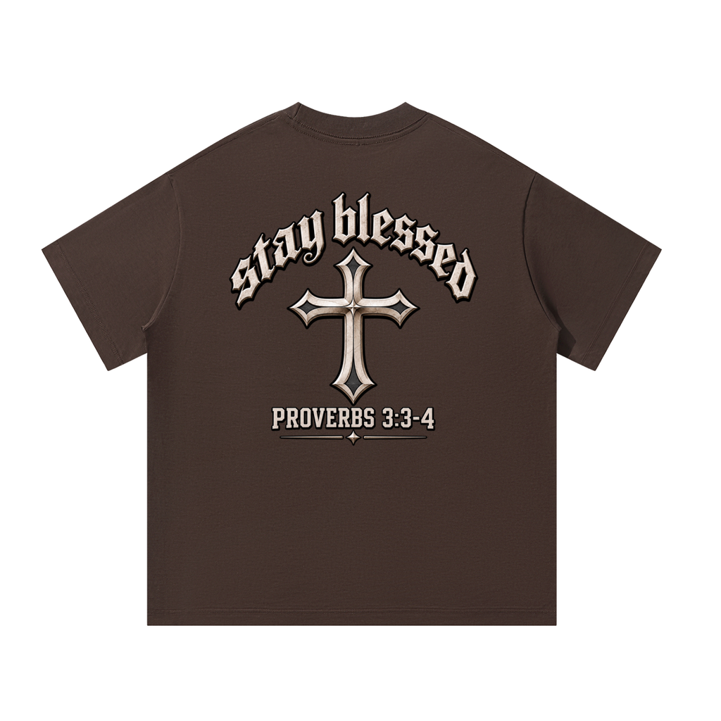 Men’s “Stay Blessed” Armor of God Heavyweight Oversized Tee
