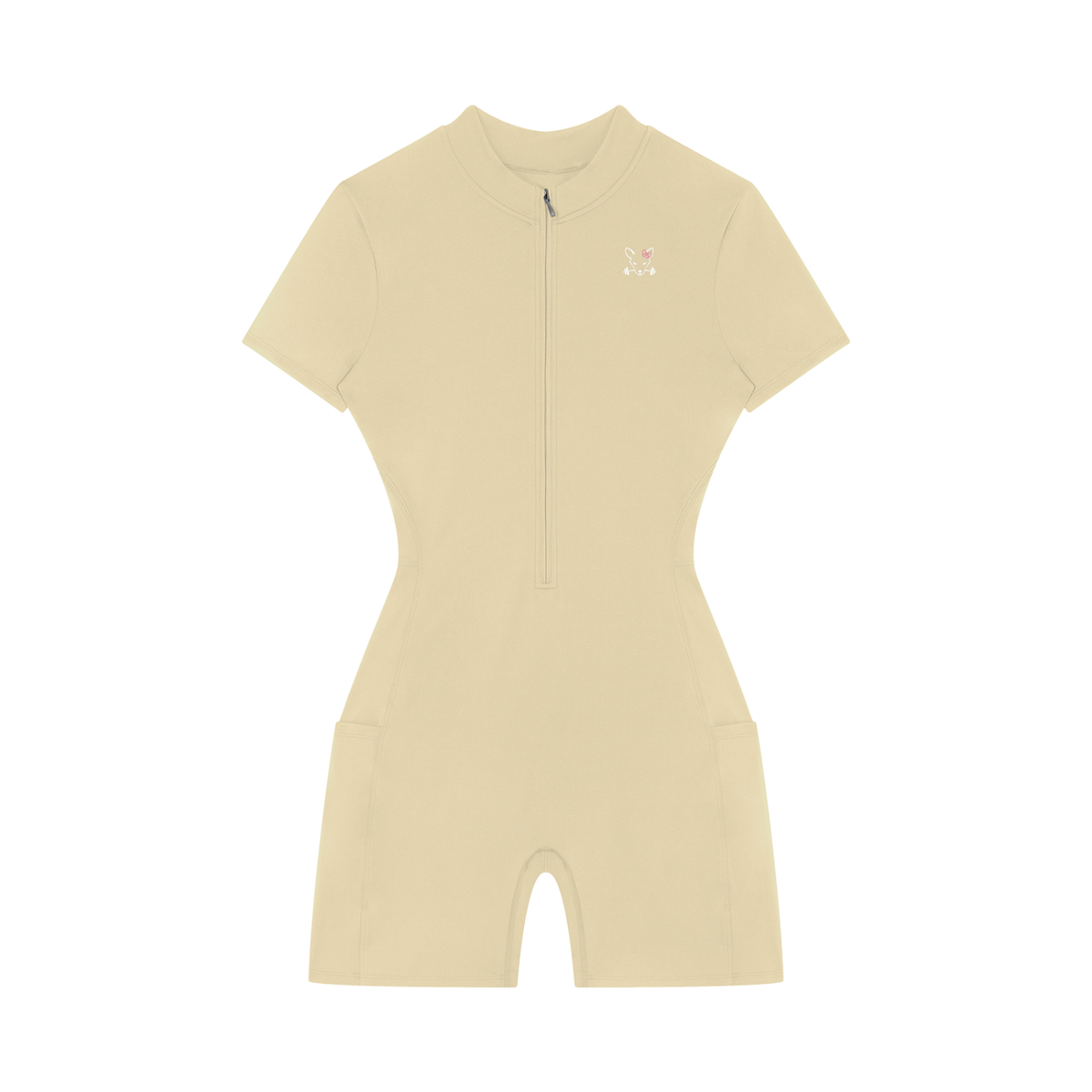 Women’s Logo Zip-Up Short Sleeve Performance Romper
