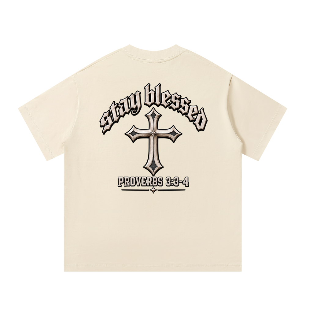 Men’s “Stay Blessed” Armor of God Heavyweight Oversized Tee