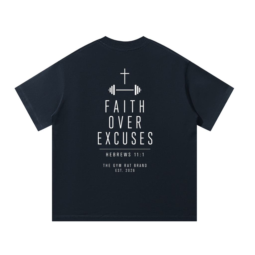 Men’s Armor of God Faith Over Excuse's Heavyweight Oversized Tee