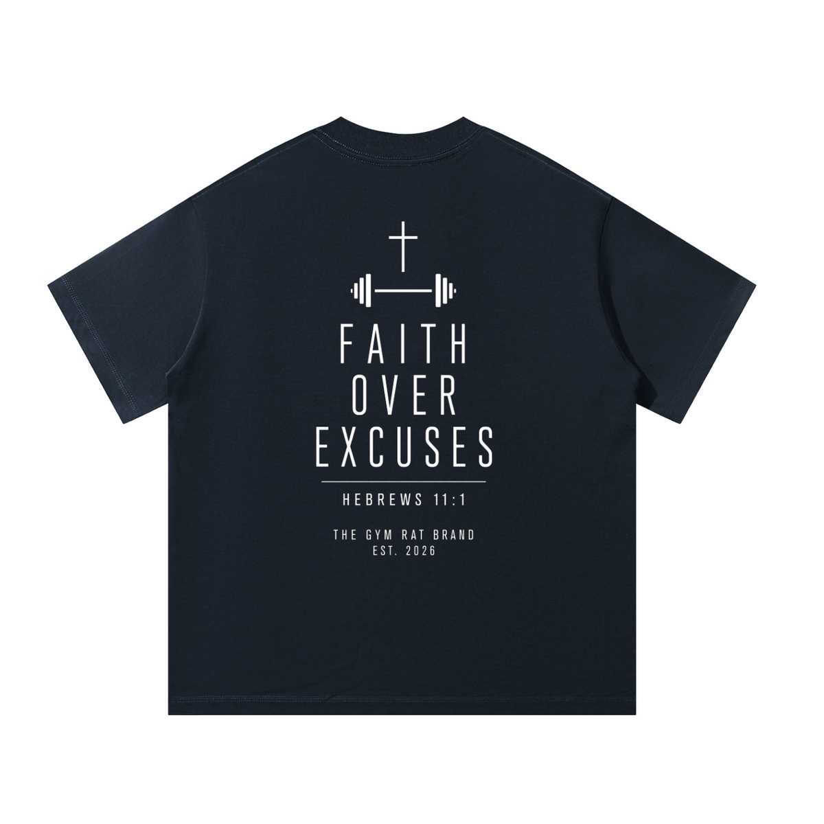 Men’s Armor of God Faith Over Excuse's Heavyweight Oversized Tee