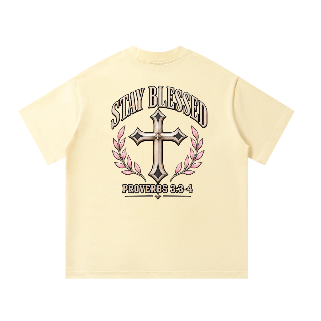 Women’s “Stay Blessed” Armor of God Heavyweight Oversized Tee