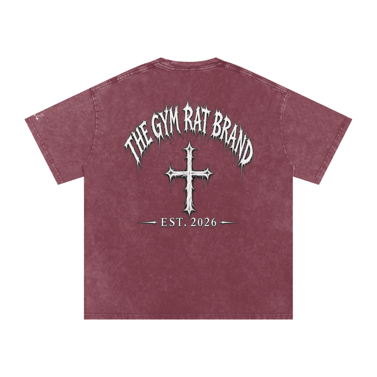 Mens The Gym Rat Brand Cross Oversize Tee