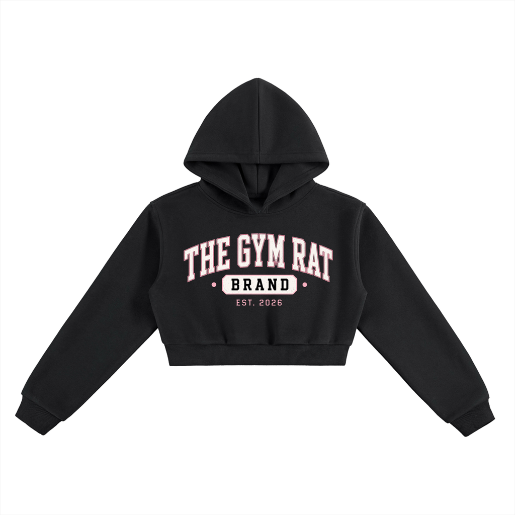 Women’s The Gym Rat Brand Varsity Heavyweight Cropped Hoodie