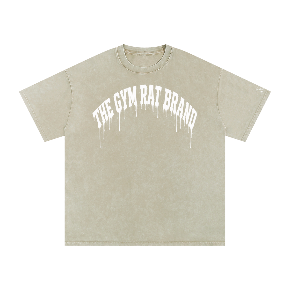 Women’s Oversize The Gym Rat Brad Drip Vintage Snow Wash Tee