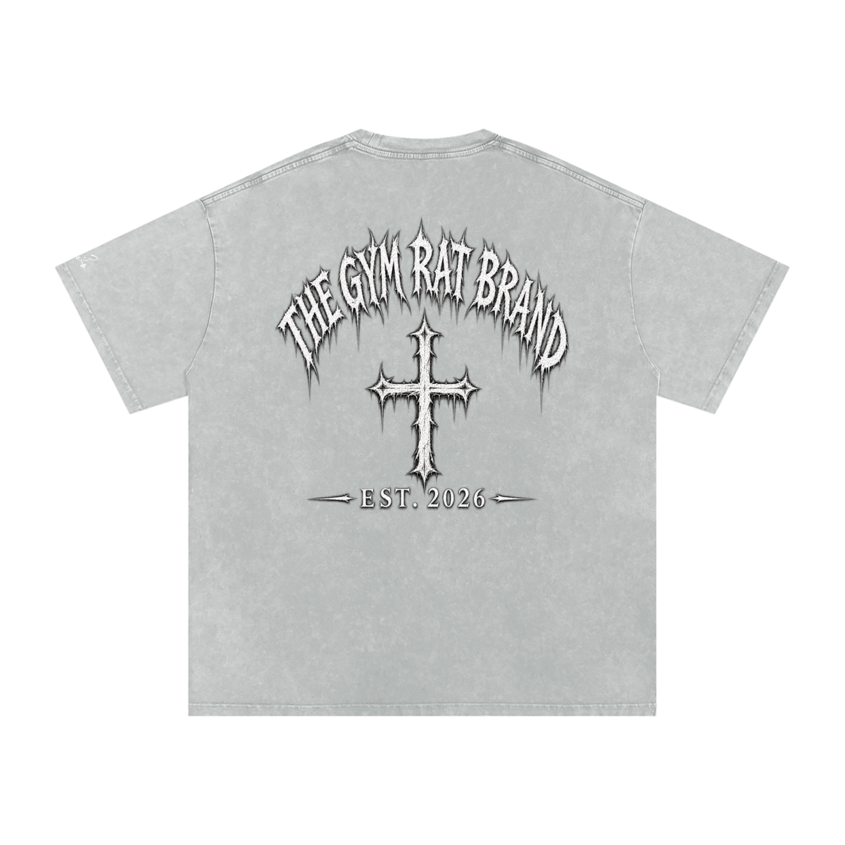 Mens The Gym Rat Brand Cross Oversize Tee