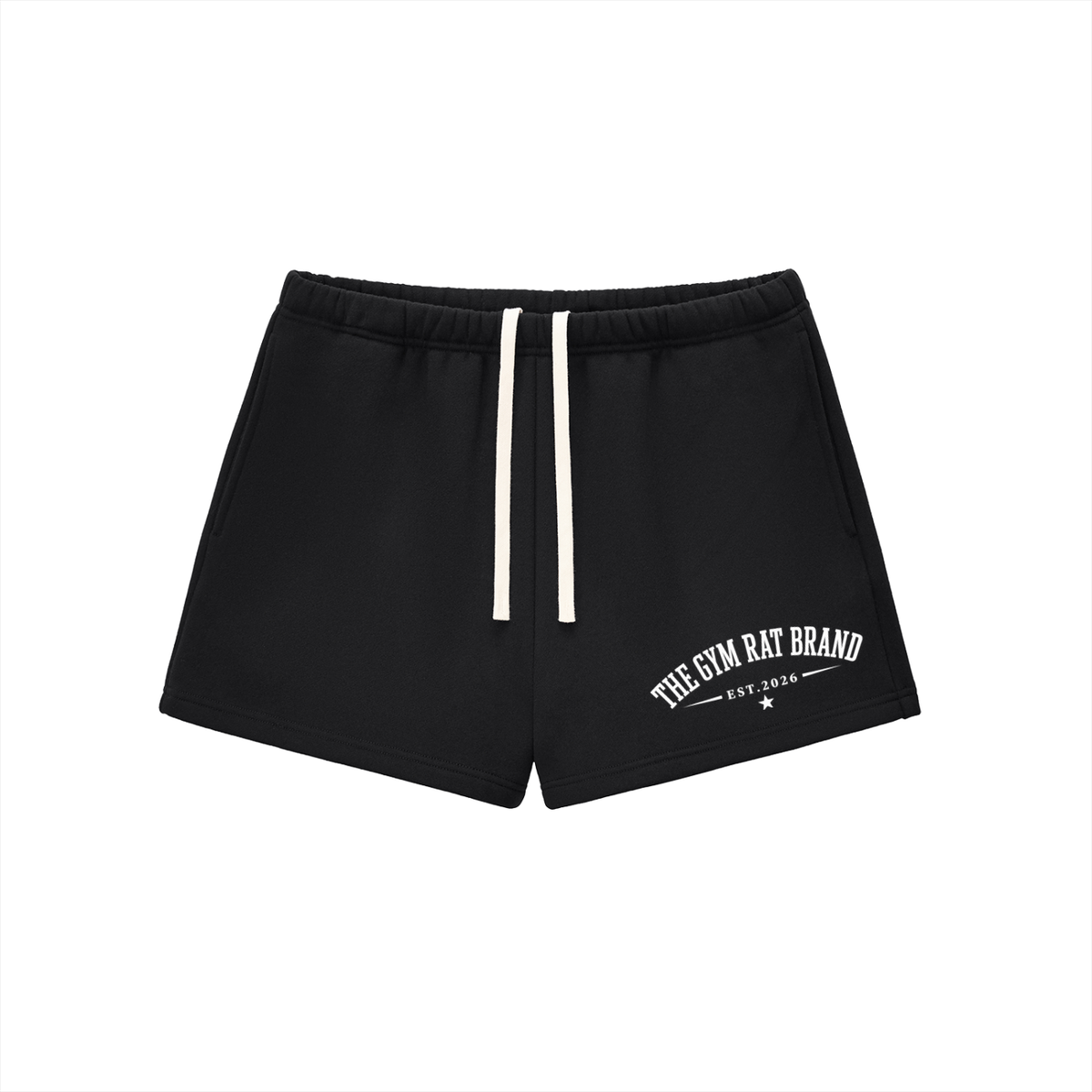 Women’s The Gym Rat Brand Essential Fleece Drawstring Sweat shorts