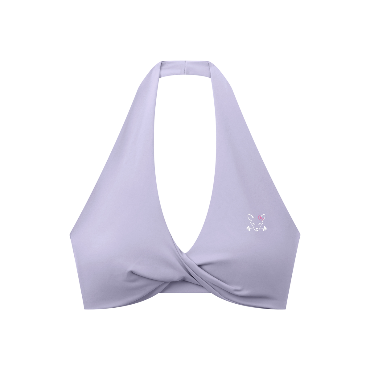 Women's Pleated Halter Sports Bra