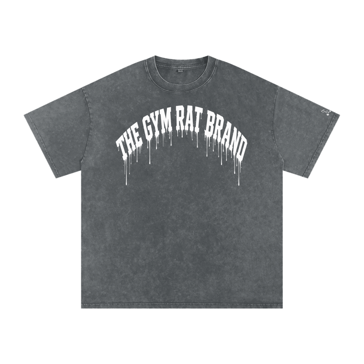 Mens The Gym Rat Brand Drip Oversize Tee